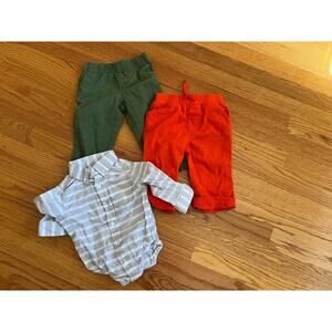 Nursery Rhyme and Carter's‎ 2 chino pants and button up shirt 12 Months Perfect